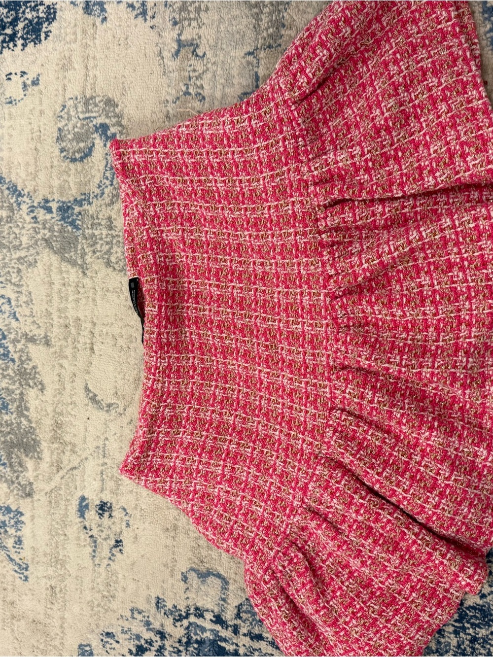 Zara Pink Tweed Flared Skort